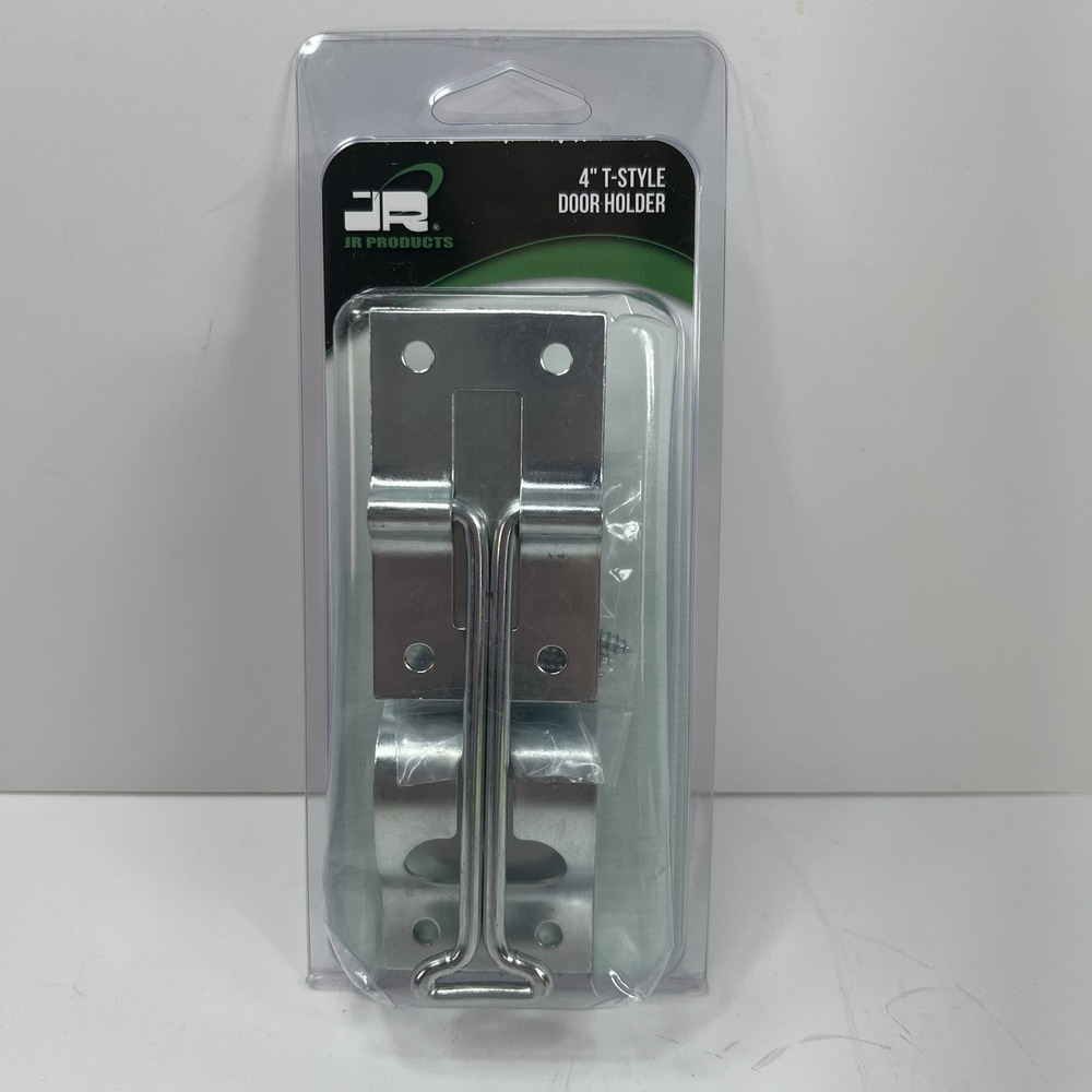 JR Products 10495 4" T-Style Door Holder Zinc Plated Steel RV Trailer Hardware